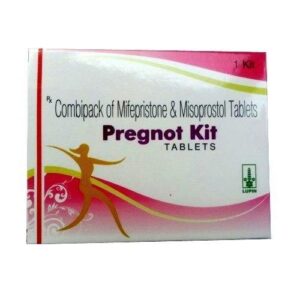 PregNot Kit: A compact box displaying clear instructions and pregnancy test components, offering reliability and simplicity for at-home testing